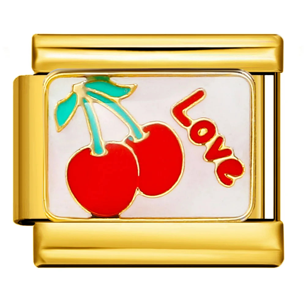 Cherry Italian Charm Link 324