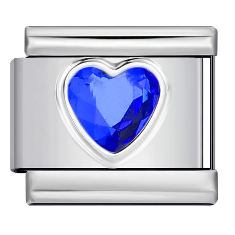 Blue Number 0-9 Italian Charm 306