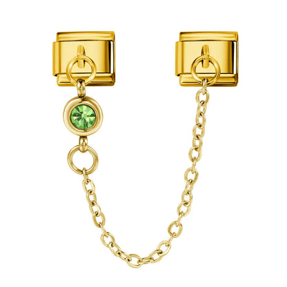 Birthstone Chain Italian Charm 503