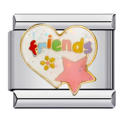 Heart Italian Charm Links 070