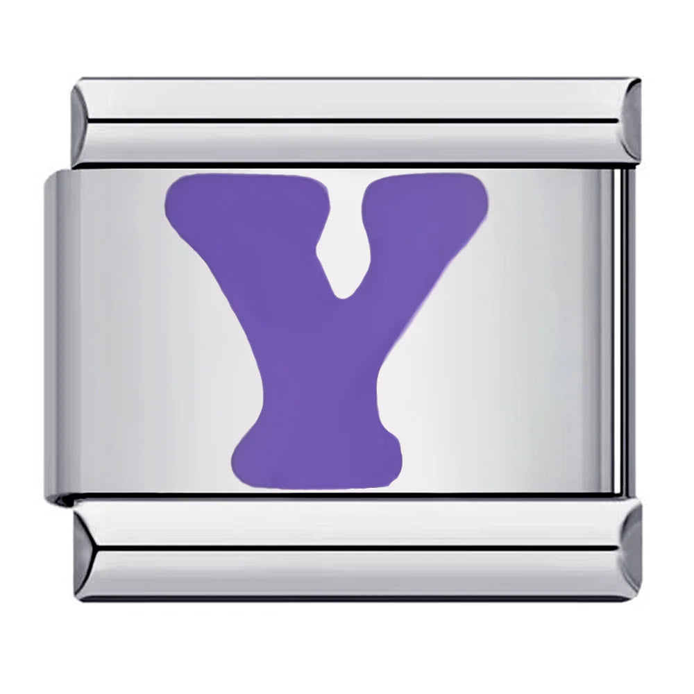 Purple Color 26 English Letters 017