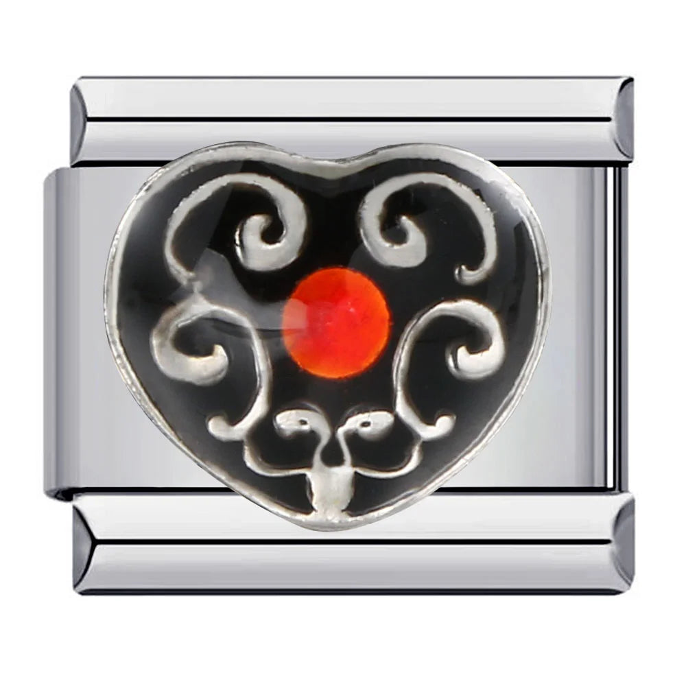 Black Italian Charm Link 315