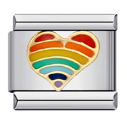 Rainbow Italian Charm Links 086
