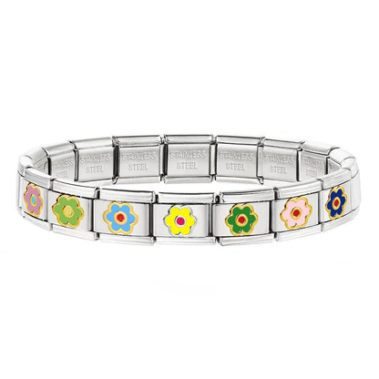 Flower Italian Charm Link 449