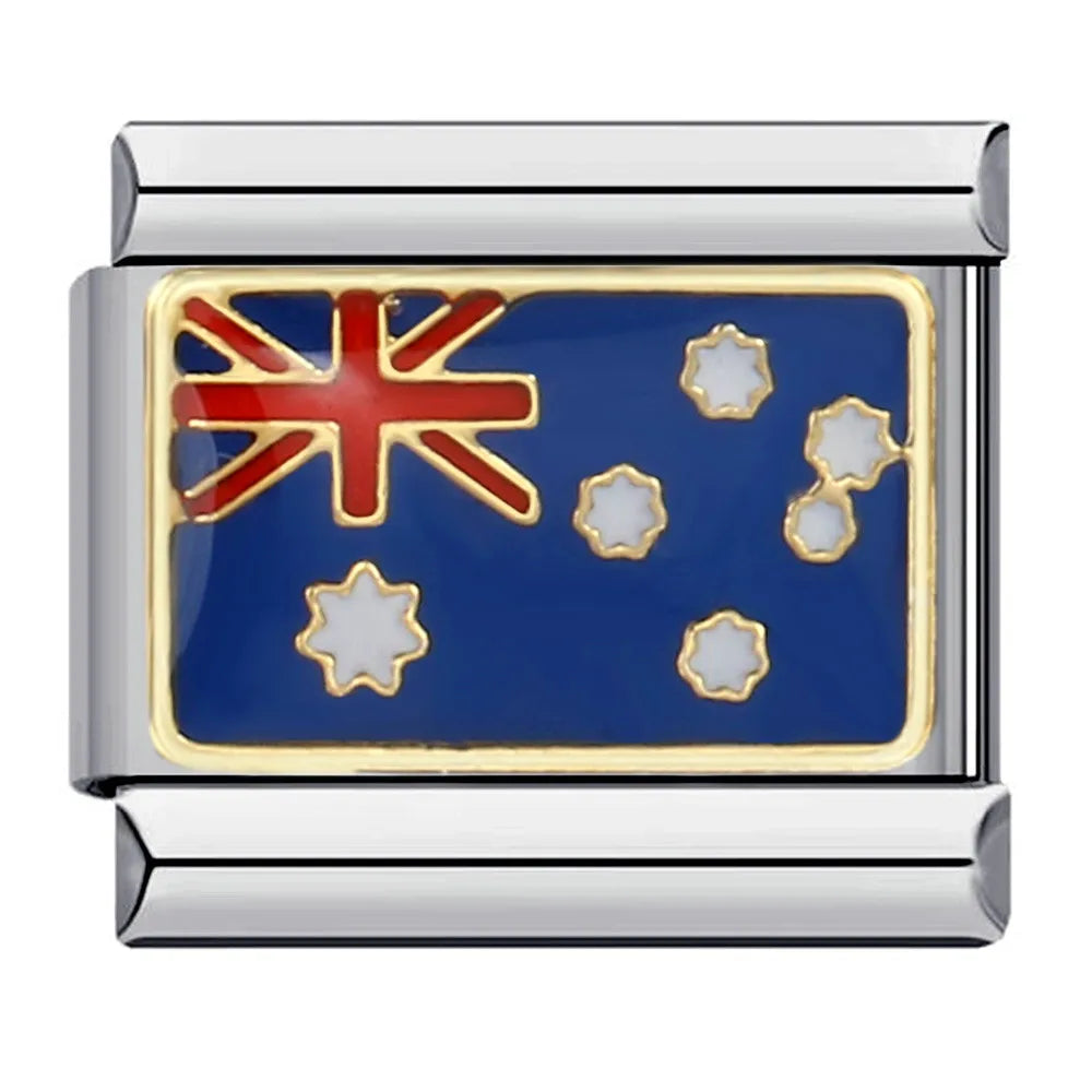 National Flag Italian Charm Links 068