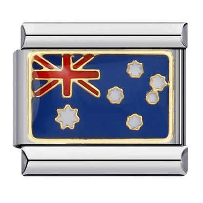 National Flag Italian Charm Links 068