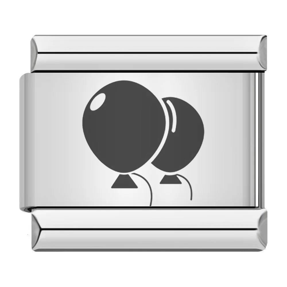Laser Engrave Italian Charm Links 005