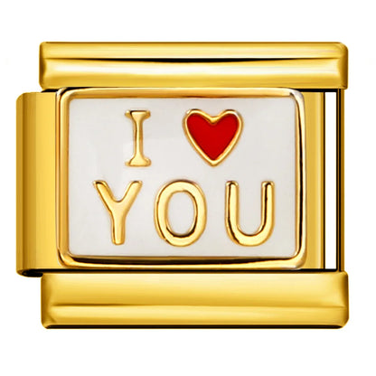 Gold Color Italian Charm Link 484