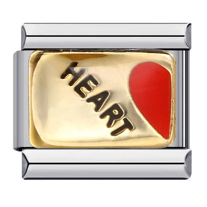 Love Heart Italian Charm Links 080