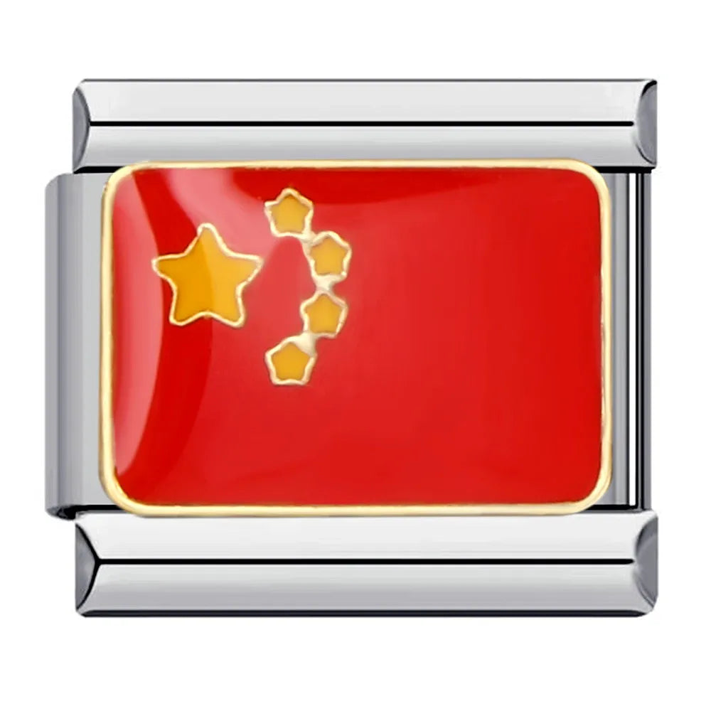 National Flag Italian Charm Links 068