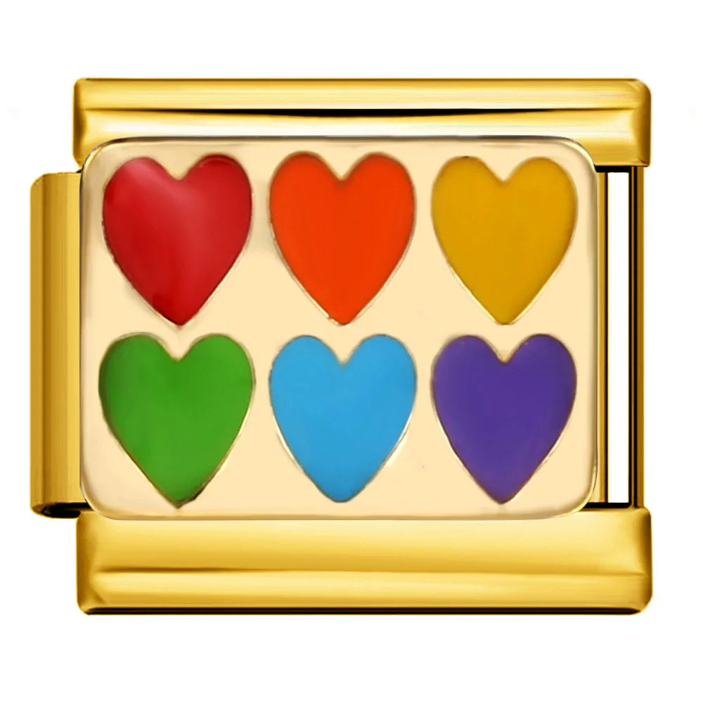 Gold Color Italian Charm Link 477