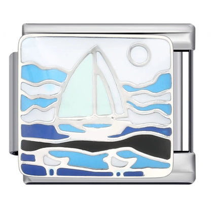 Ocean Italian Charm Link 322