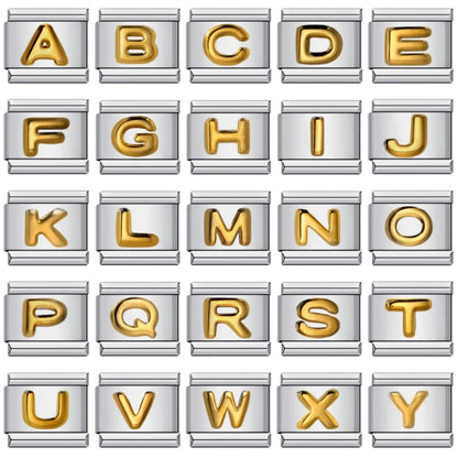 Gold Color 26 English Letters 064