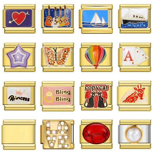 Gold Color Italian Charm Link 168