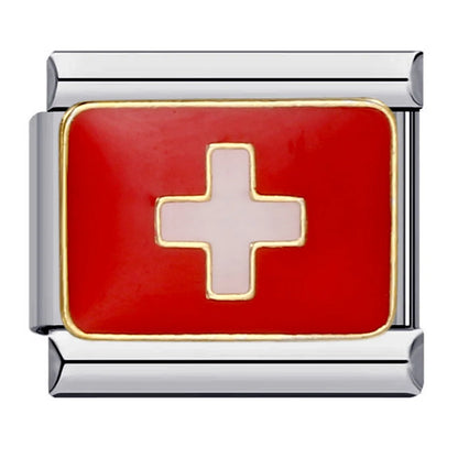 Cross Italian Charm Link 530