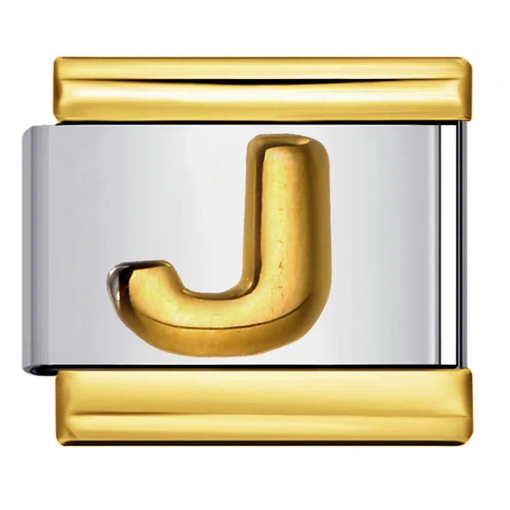 Gold Color 26 English Letters 340