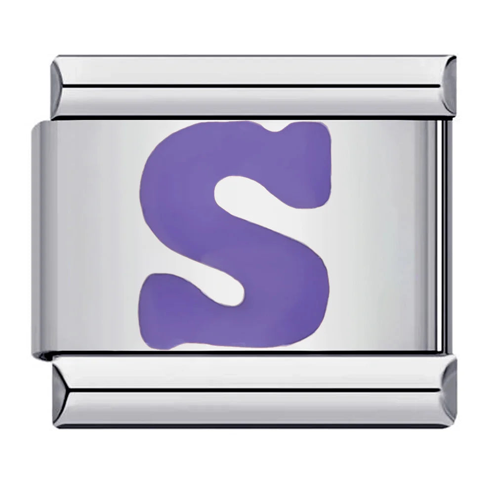 Purple Color 26 English Letters 017