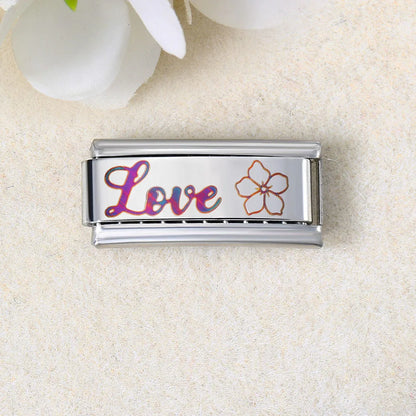 UV Laser Italian Charm Link 455
