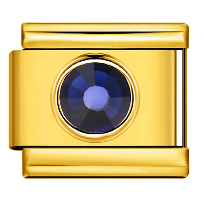 Gold Color Zirconia Italian Charm 507