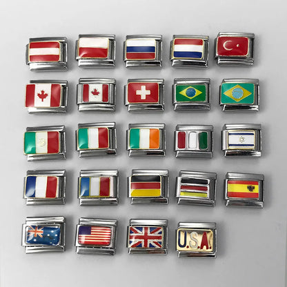National Flag Italian Charm Links 068