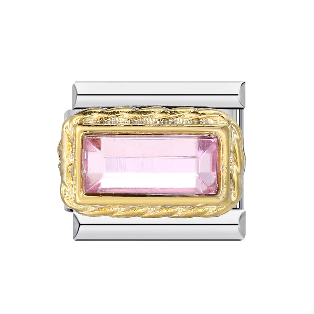 Zirconia Italian Charms Links 091
