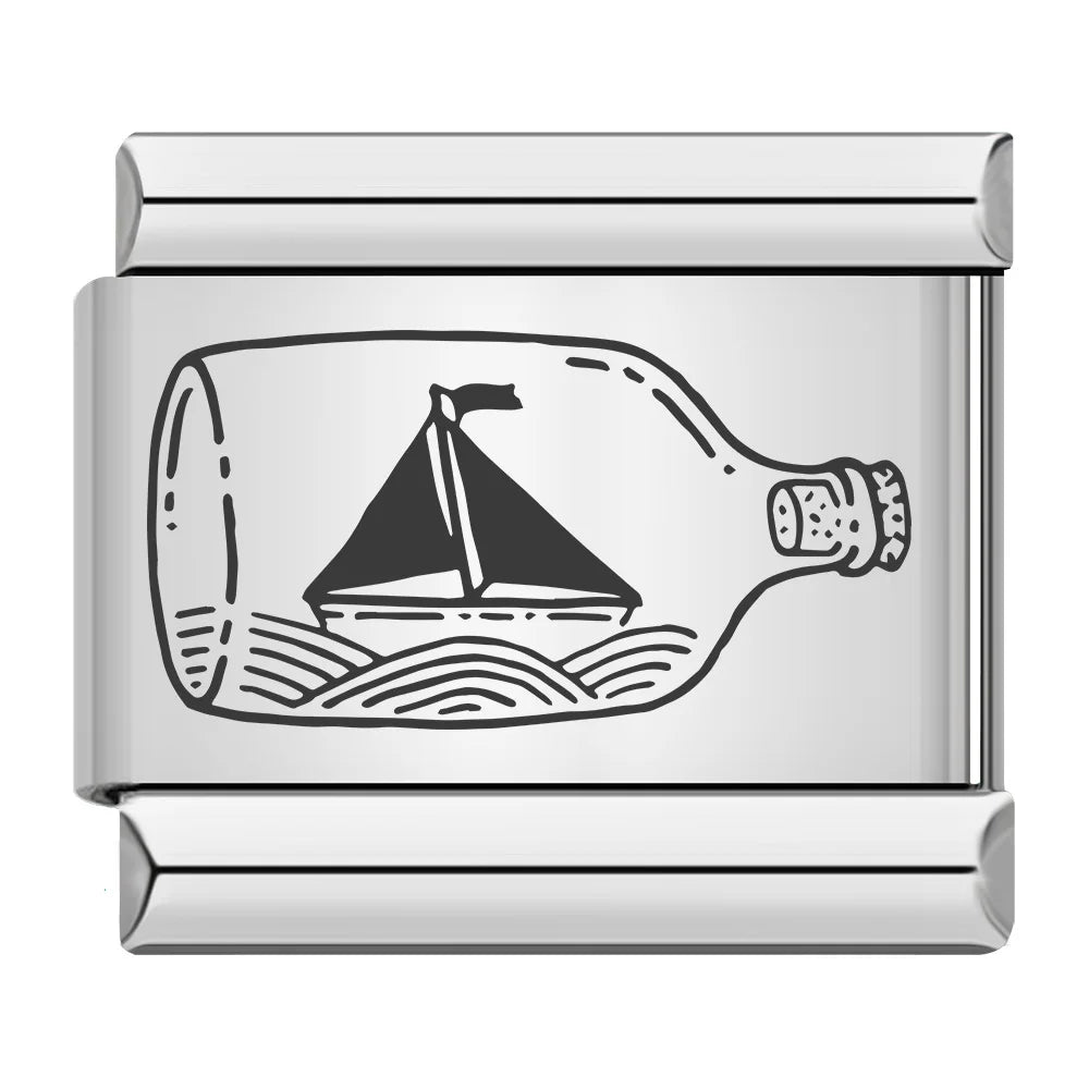 Laser Italian Charm links 039