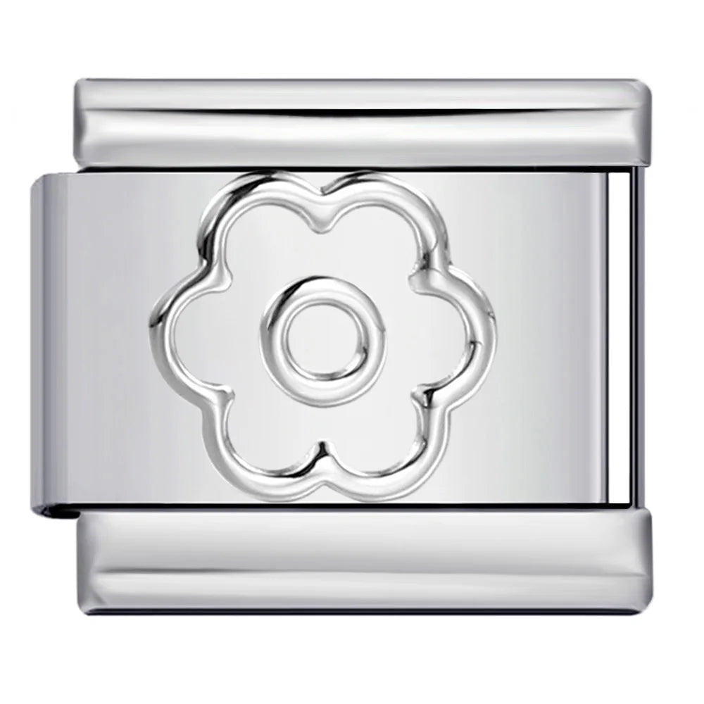 Flower Italian Charm Link 449