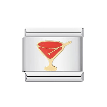 Red Italian Charm Links 394