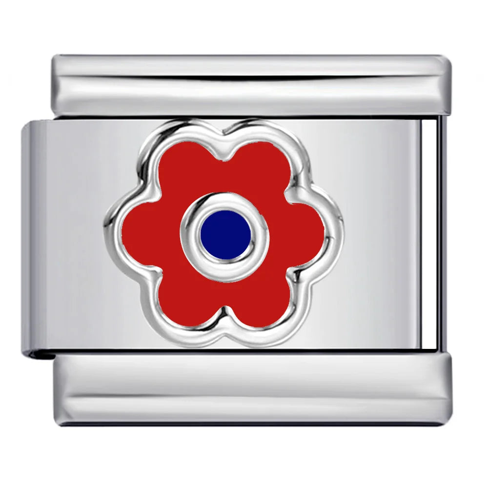 Flower Italian Charm Link 449