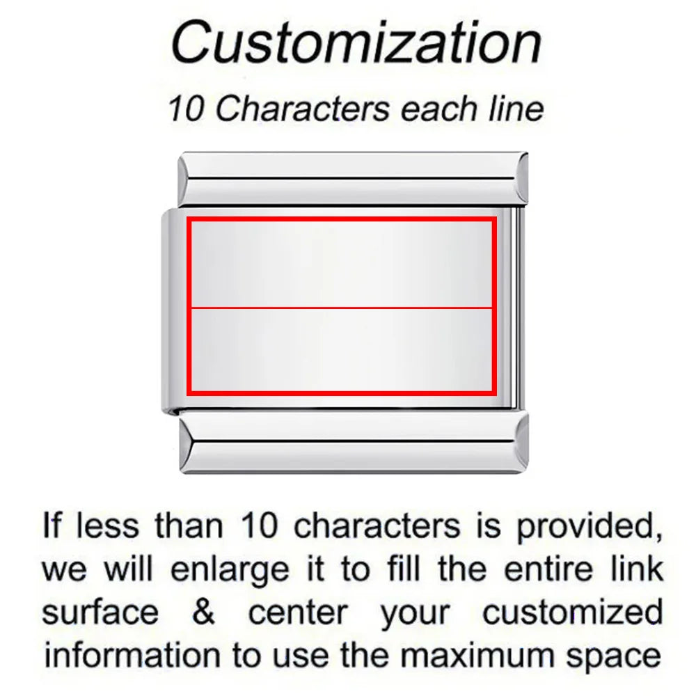 Customization Laser Italian Charm 222