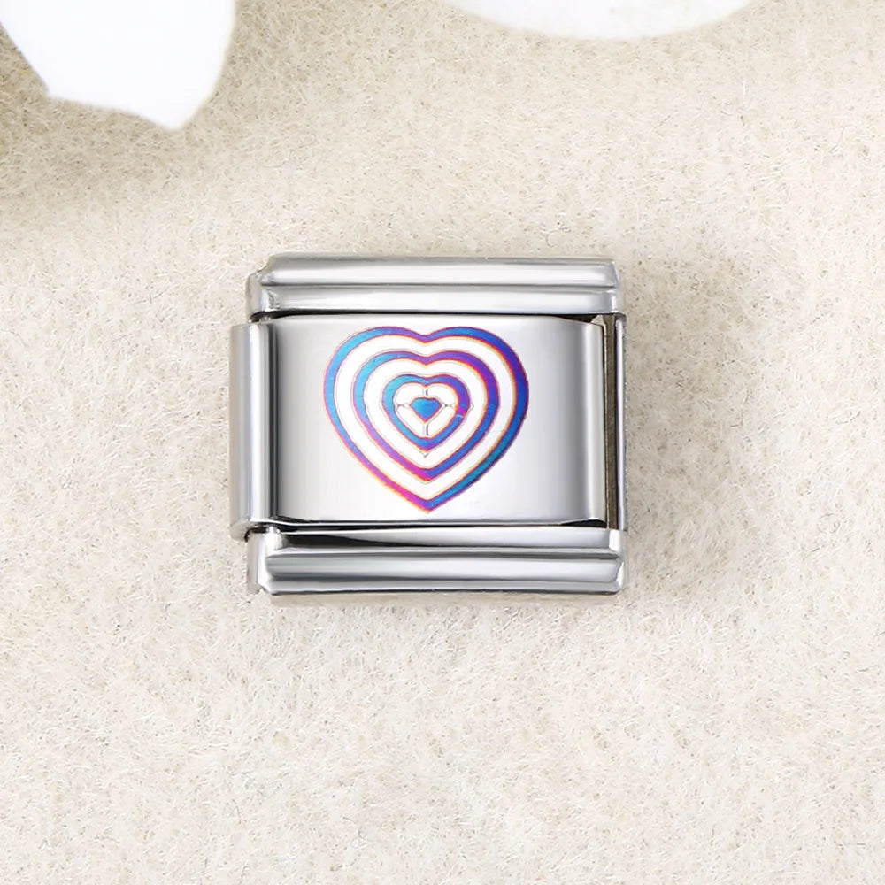 UV Laser Italian Charm Link 456