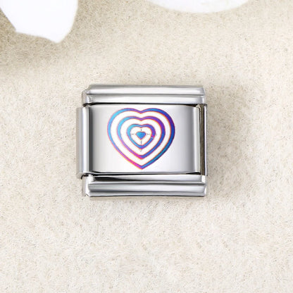 UV Laser Italian Charm Link 456