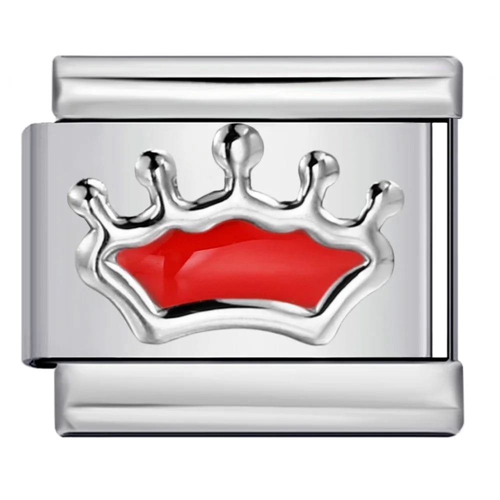 Crown Italian Charm Link 308