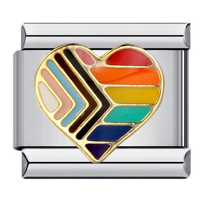 Heart Italian Charm Links 070