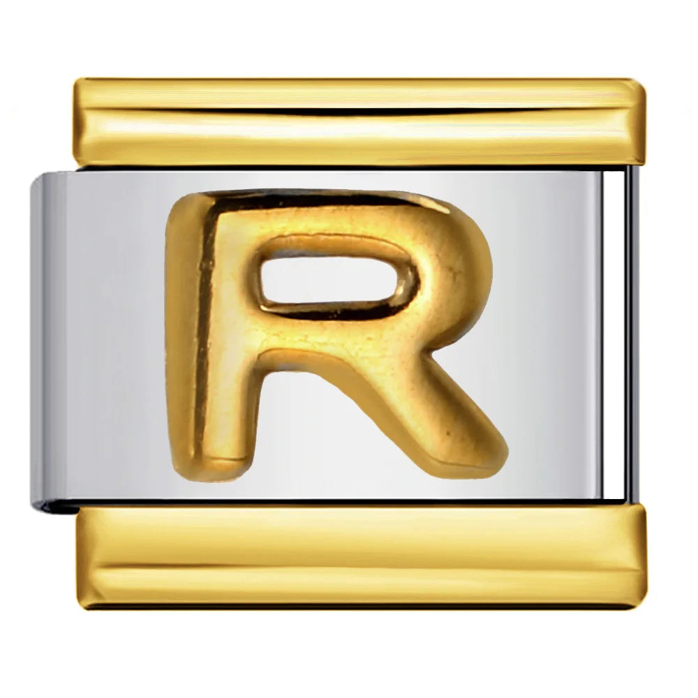 Gold Color 26 English Letters 340