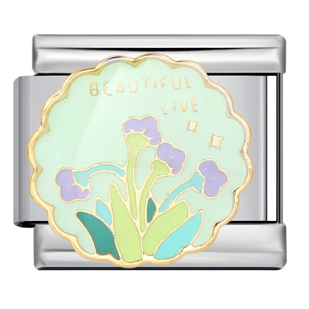 Flower Italian Charm Link 229