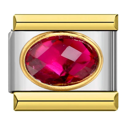 Zirconia Italian Charms Links 091