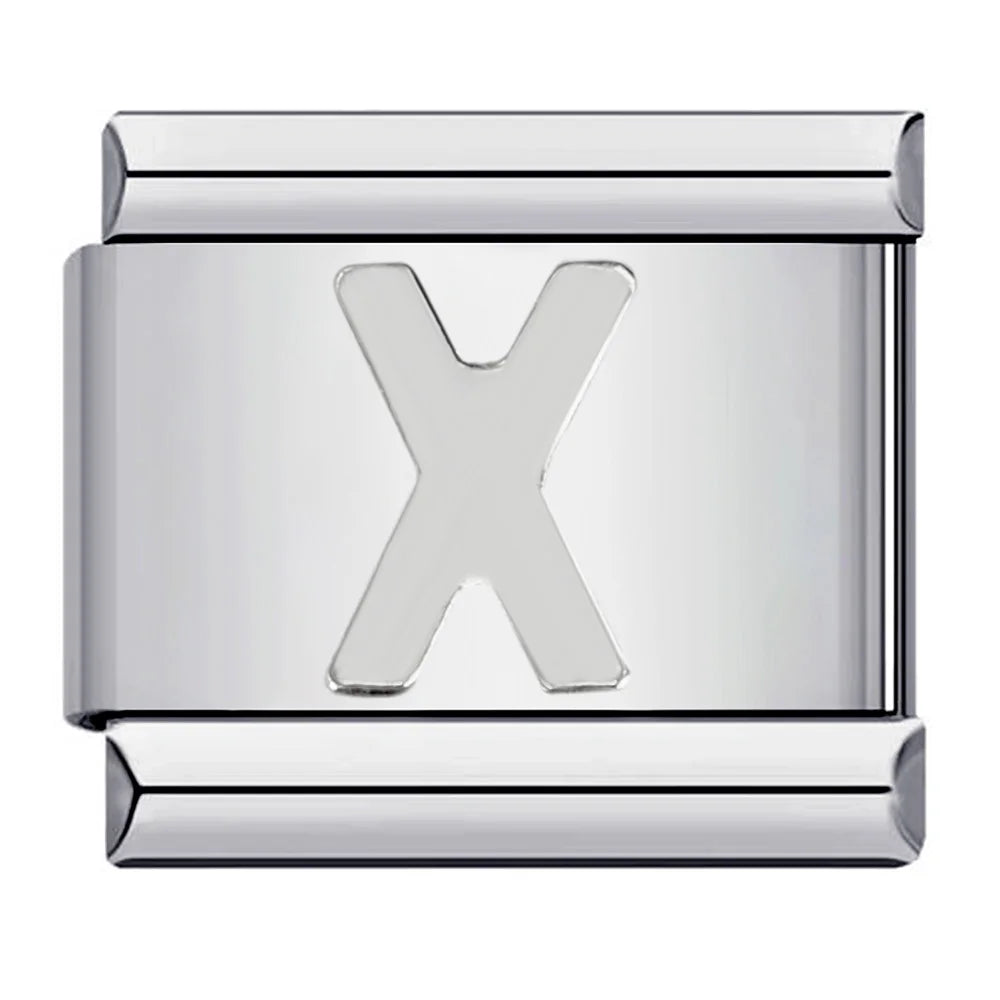 Silver Color 26 English Letters 125