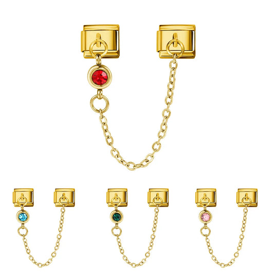 Birthstone Chain Italian Charm 503