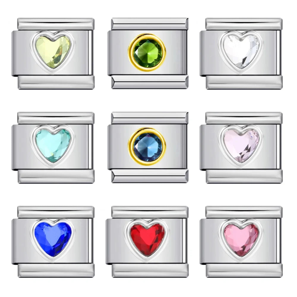 Colorful Zirconia Italian Charm 506