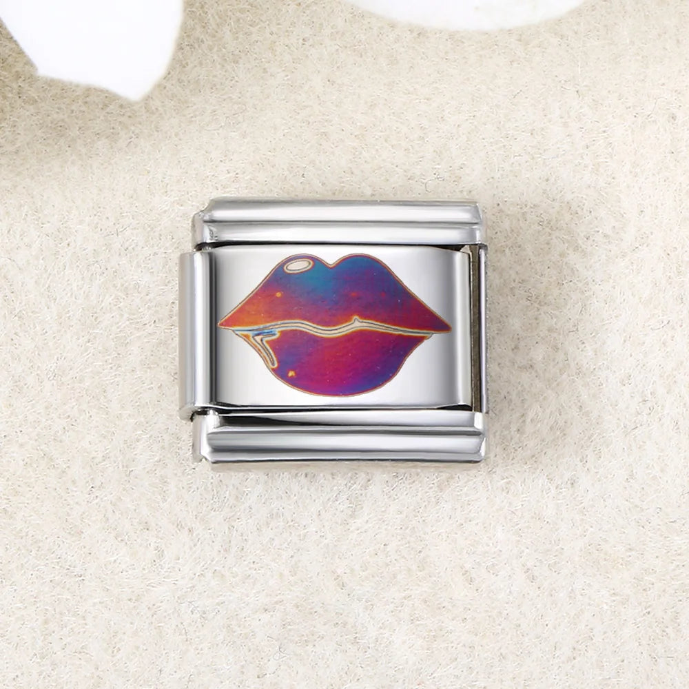 UV Laser Italian Charm Link 455