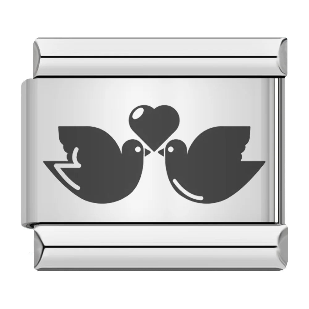 Laser Engrave Italian Charm Links 005