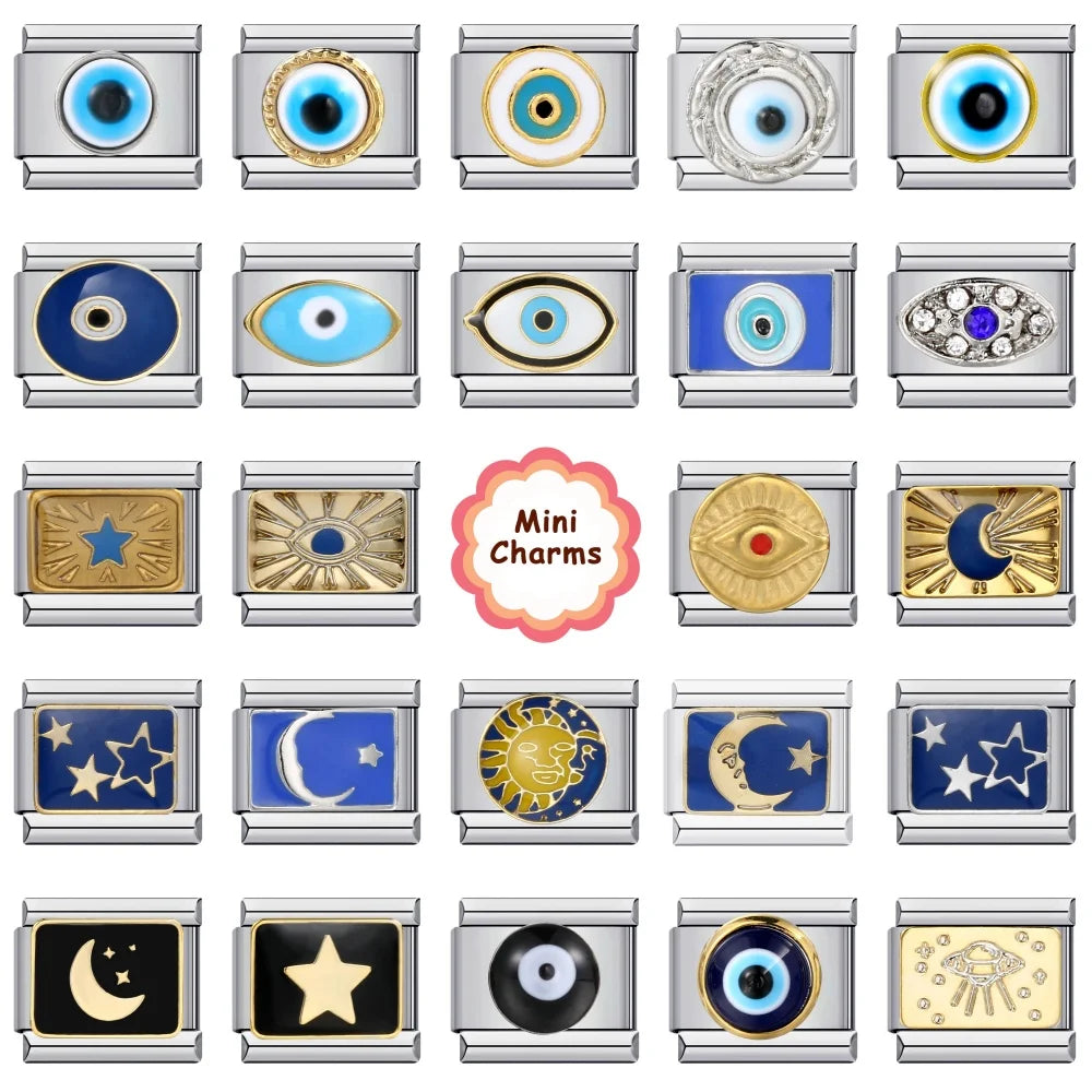 Evil Eyes Italian Charm Links 110