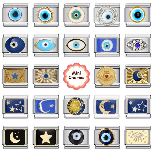 Evil Eyes Italian Charm Links 110