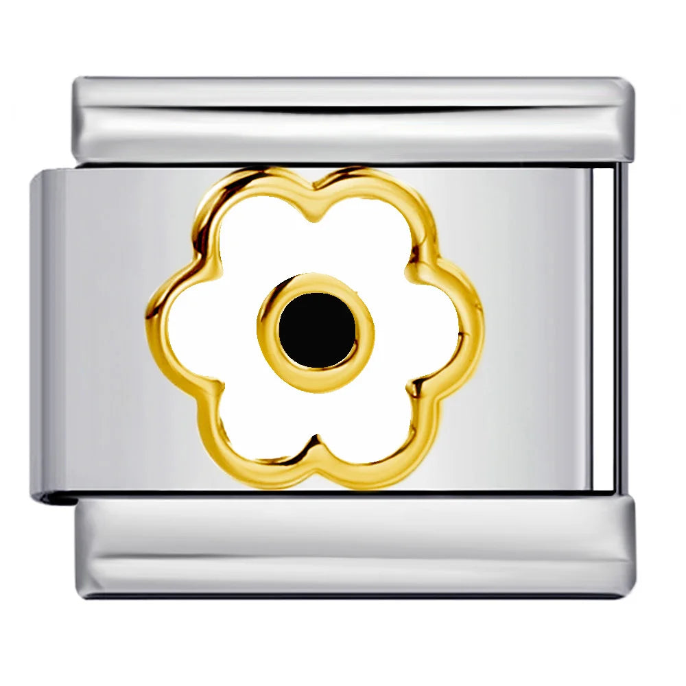 Flower Italian Charm Link 449