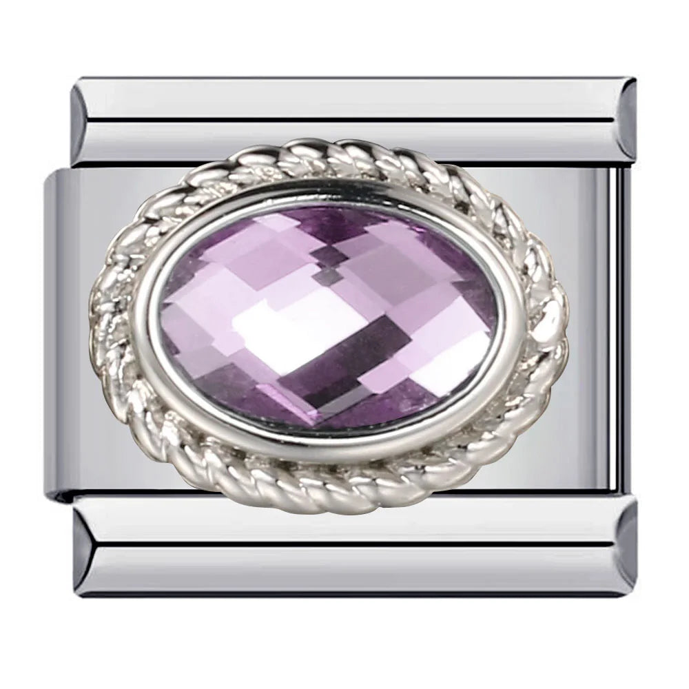 Zirconia Italian Charm Links 146