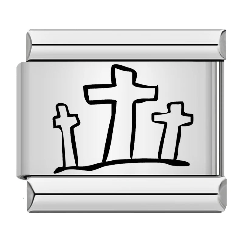 Laser Engrave Italian Charm Links 004