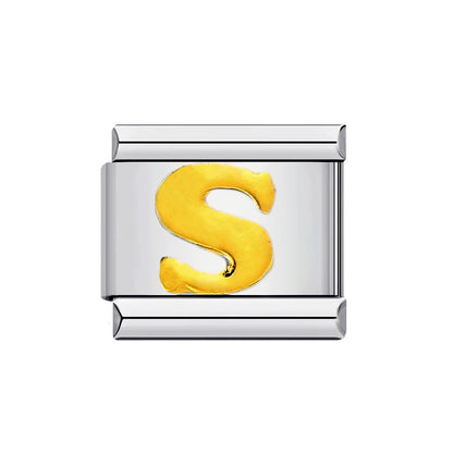 Gold Color 26 English Letters 014