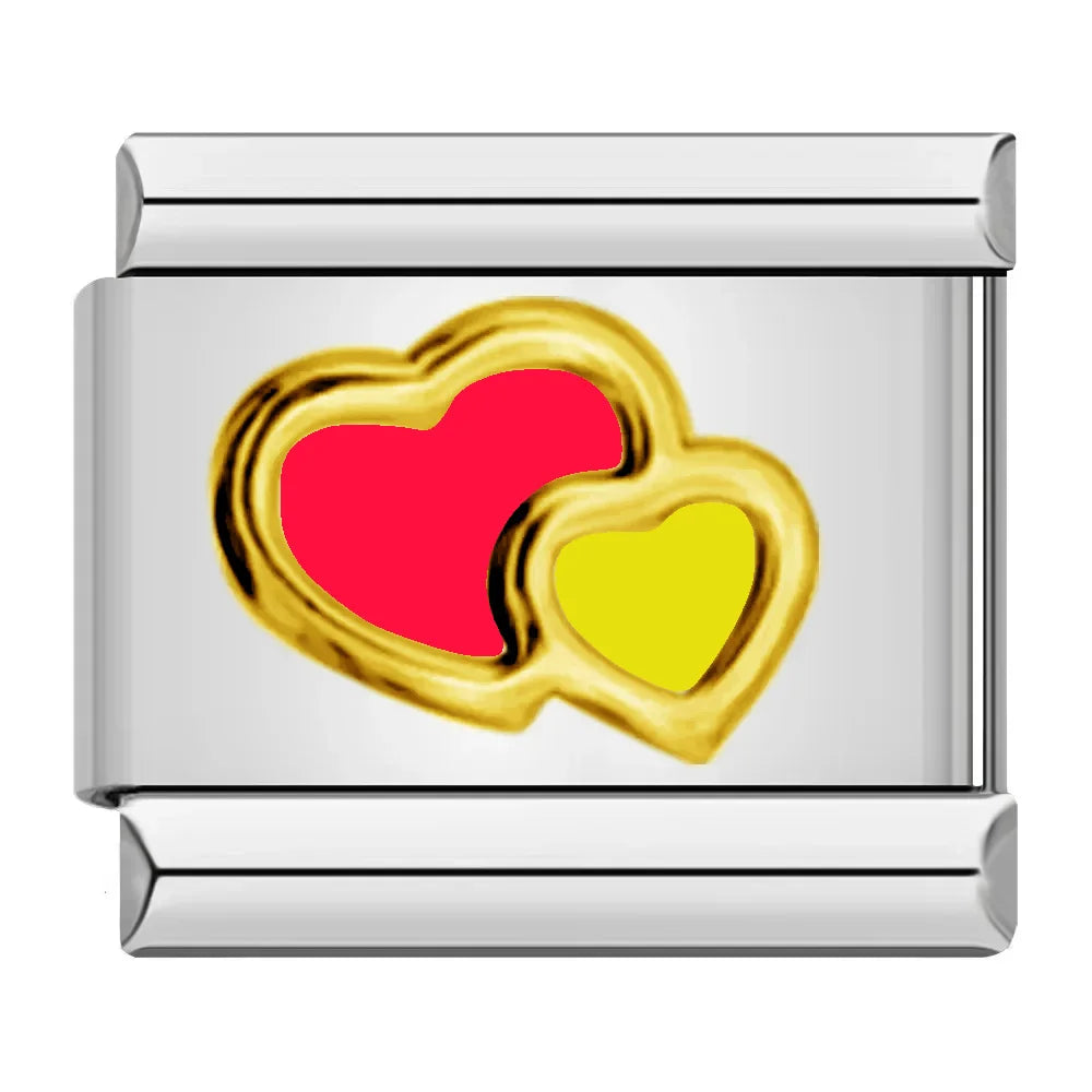 Heart Italian Charms Links 447