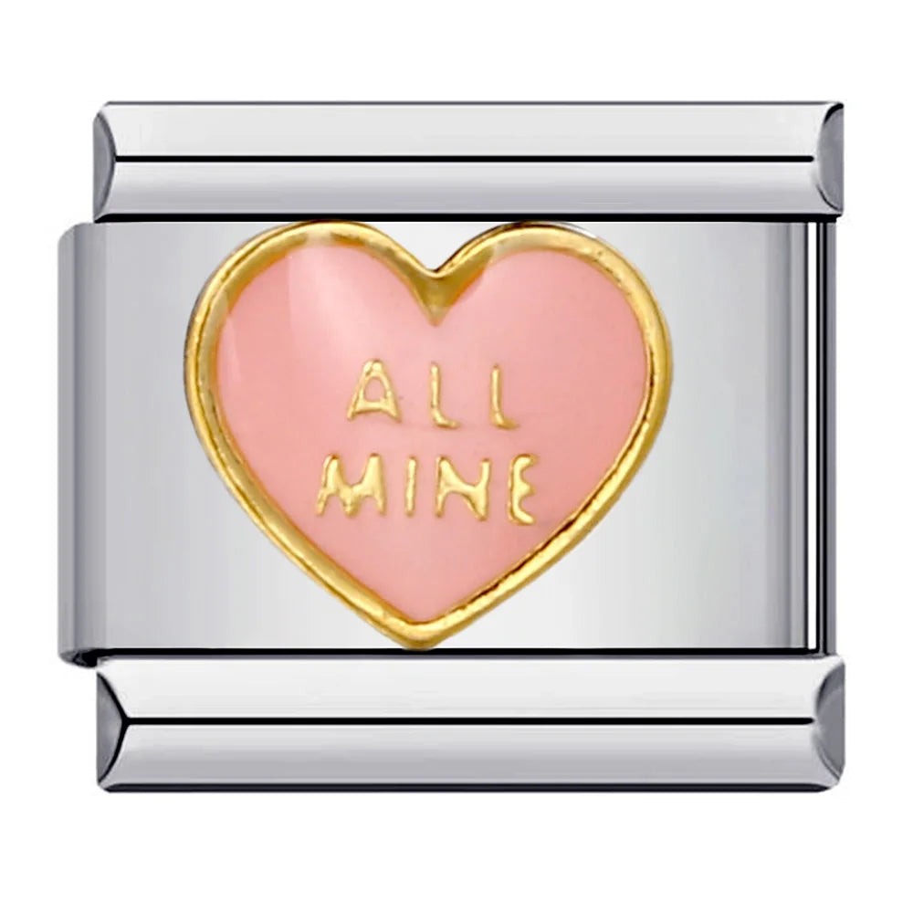 Heart Italian Charm Links 159